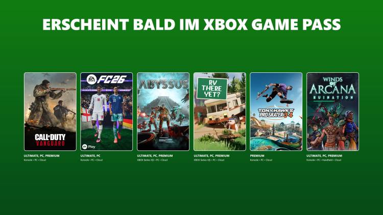 Xbox Game Pass im Juni/Juli